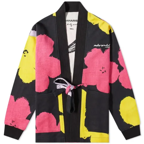 Warhol Flowers Jersey Kimono