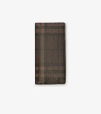 City Check Continental Wallet in Dark brown
