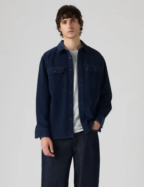 Levi's Levi's Classic Pure Cotton Needlecord Worker Shirt Navy