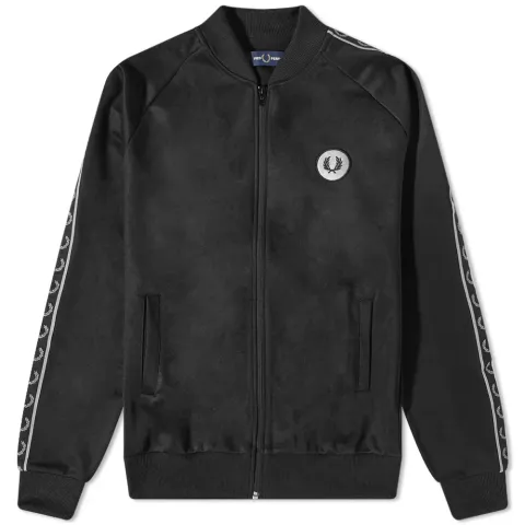Reflective Bomber Neck Track Jacket