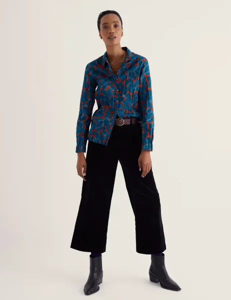 Seasalt Cornwall Pure Cotton Printed Collared Long Sleeve Regular Fit Shirt