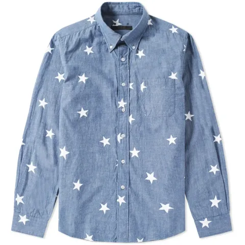 SOPHNET. Indigo Star Shirt