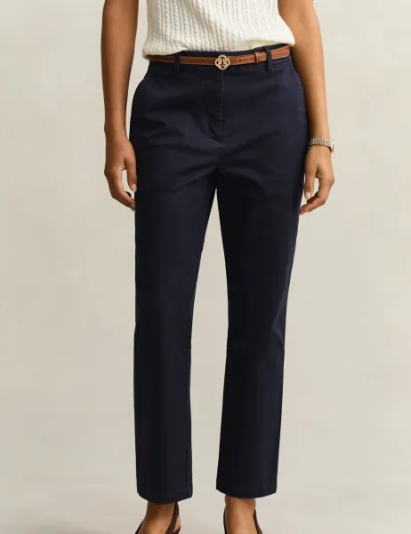 Gant Cotton Rich Slim Fit Chinos Navy