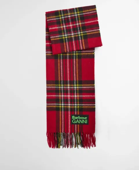 x GANNI Tartan Scarf