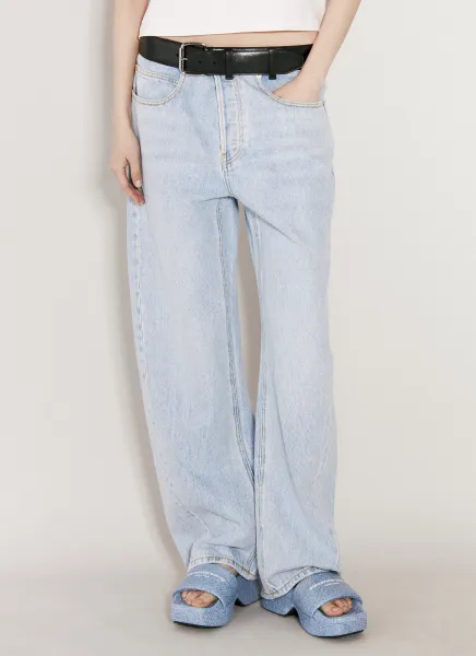 Leather Belt Balloon Jeans