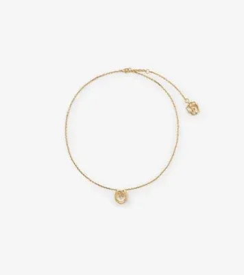 Horseshoe Necklace in Gold/clear