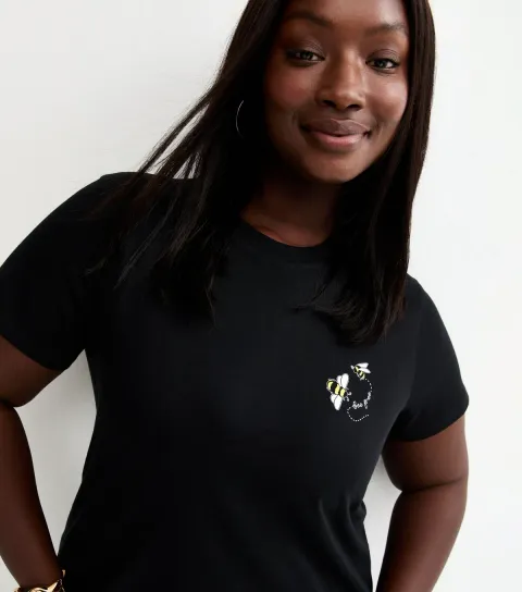 Women's Plus Size Black Bee Free Relaxed T-Shirt Curves