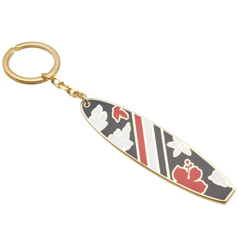 Floral Surfboard Keyring