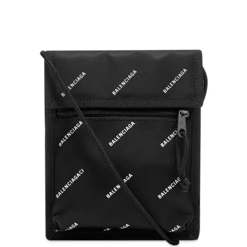 Small Nylon All Over Logo Cross-Body Pouch
