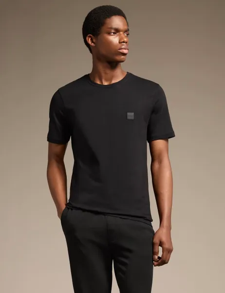 Boss Tales Pure Cotton Logo T-Shirt Black