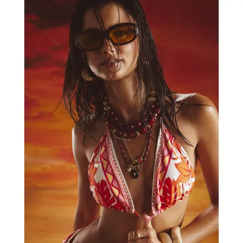 River Island Floral Print Bikini Top