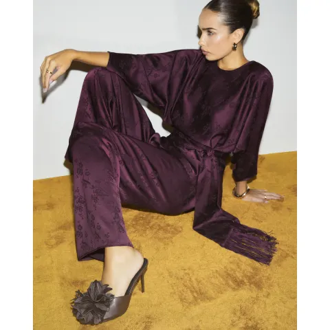 River Island Oversized Flower Heeled Mules