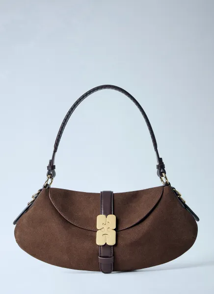 B-Kat Suede Shoulder Bag