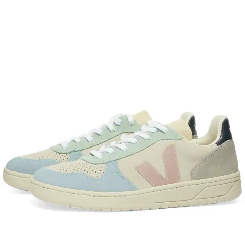 V-10 Leather Patchwork Basketball Sneaker