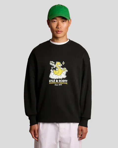 Lyle & Scott Chest Print Graphic Sweatshirt