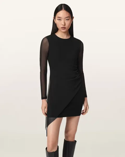 Riley Mesh Overlay Mini Dress