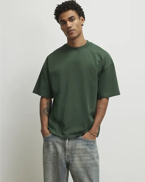 River Island Oversized Cotton Heavyweight T-Shirt