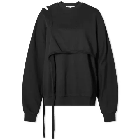 Wrap Detail Crew Sweat