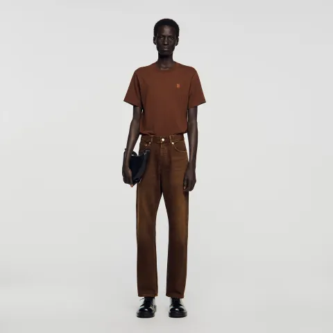 Regular washed-effect jeans
