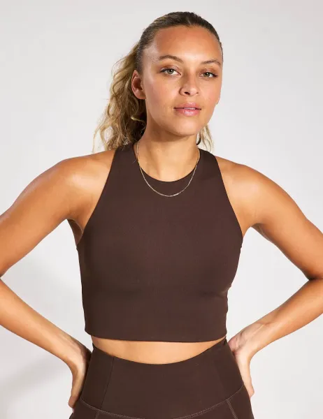 Girlfriend Collective Dylan Non Wired Sports Bra (A-E) Brown