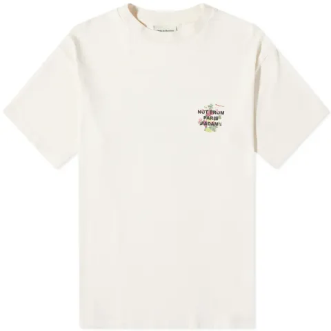 Drôle de Monsieur Grapes Print Back Slogan T-Shirt