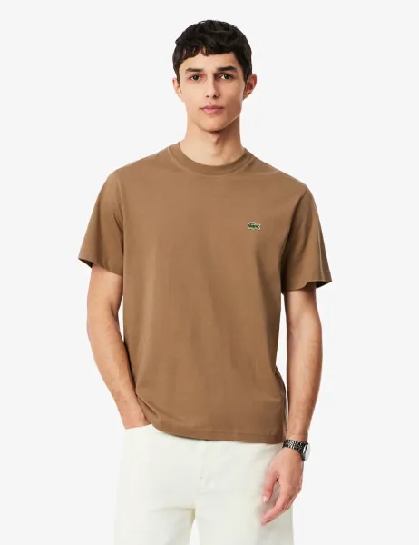 Lacoste Pure Cotton Mid Weight T-Shirt Tan