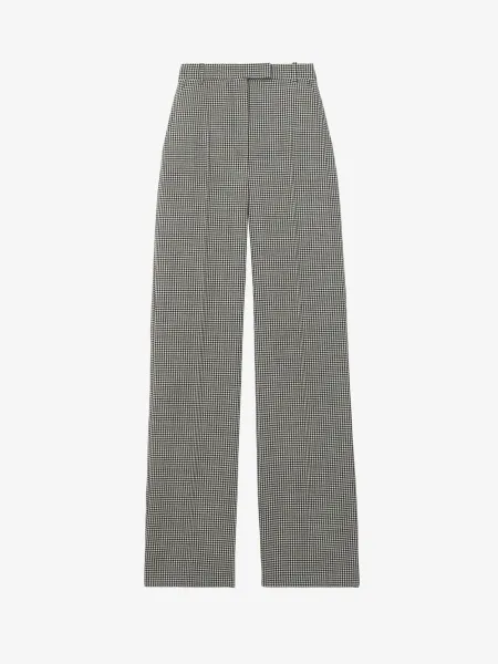 Gingham Check Tailored Trousers
