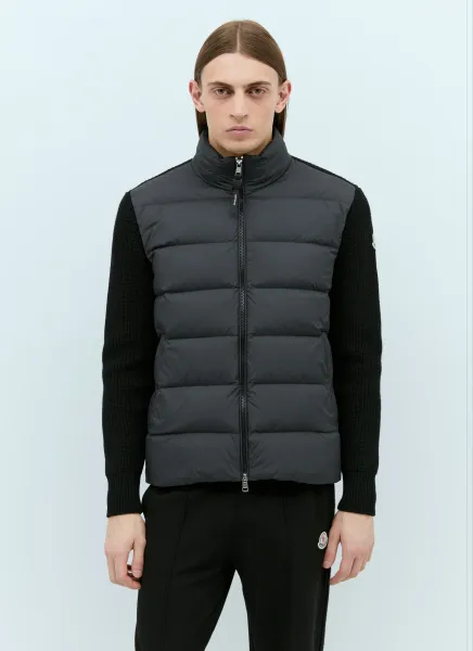Padded Zip-Up Cardigan