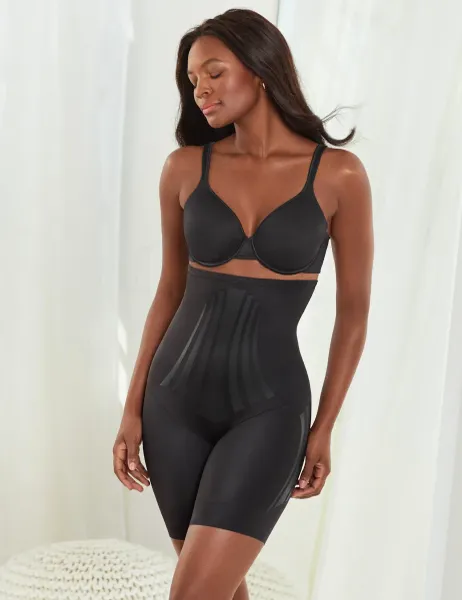 Miraclesuit Modern Miracle Extra Firm Control Smoothing Thigh Slimmer Shorts Black