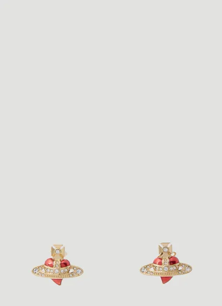 New Diamante Heart Earrings