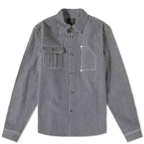 A.P.C. Gabin Stripe Work Overshirt