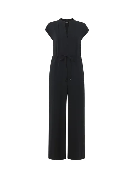 Whistles Black Sleeveless Drawstring Jumpsuit