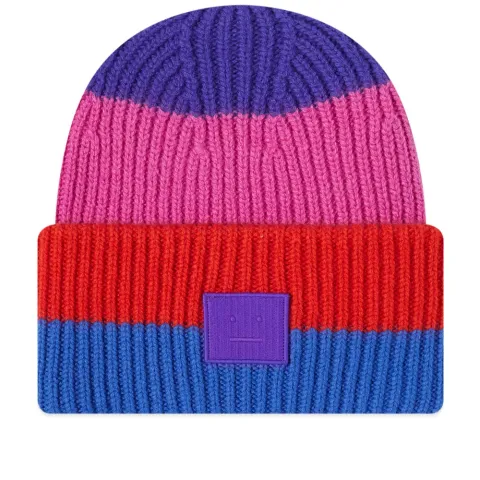 Pansy Stripe Face Beanie