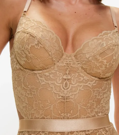 Women's Oatmeal Hold Me Tight Bodysuit
