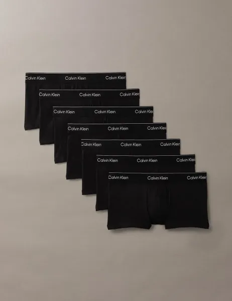 Calvin Klein 7 Pack Icon Cotton Stretch Trunks Black