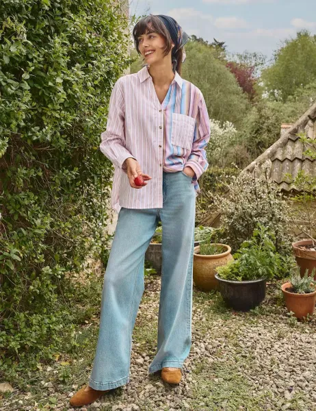 White Stuff Mid Rise Wide Leg Jeans Denim