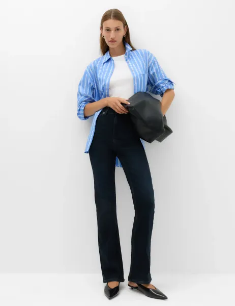 Marks & Spencer Eva High Rise Bootcut Jeans Blue/Black