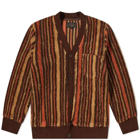 Stripe Fleece Cardigan