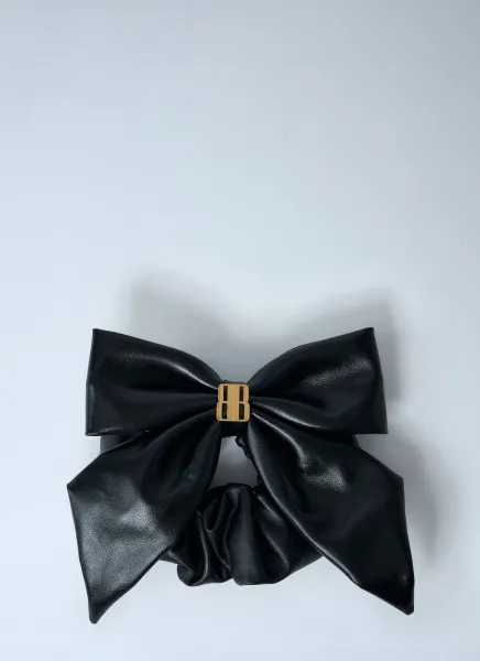 Leather Logo Hardware Scrunchie