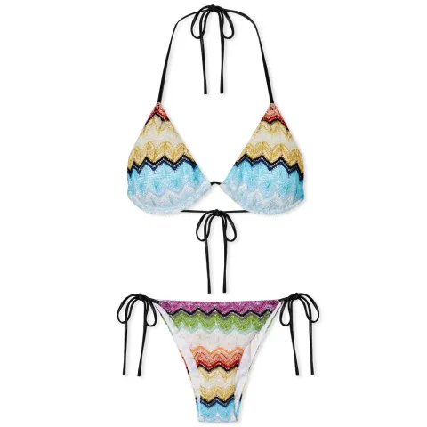 Knitted Chevron Triangle Bikini