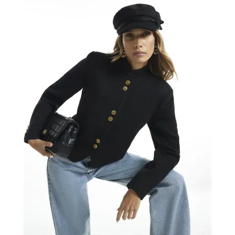 River Island Crest Button Drummer Jacket