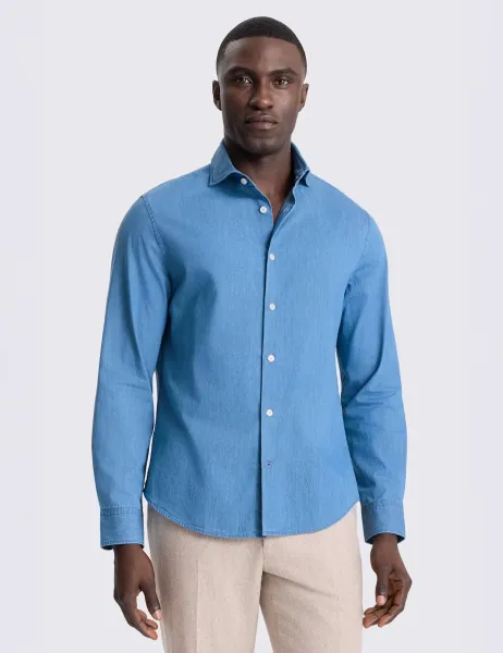 Moss Denim Shirt Light Blue