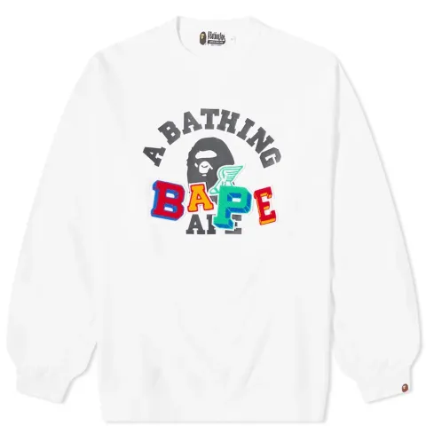 Bape Patched Puff Sleeve Oversized Crew Sweat