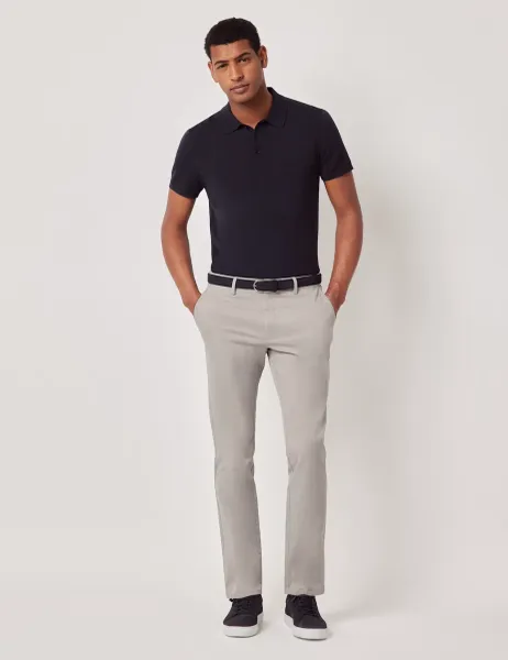 Hawes & Curtis Regular Fit Pure Cotton Chinos Light Grey