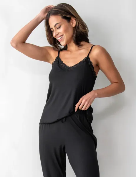 Pour Moi Sofa Loves Lace Hidden Support Camisole Black