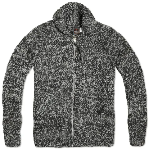 Fisherman Zipper Cardigan