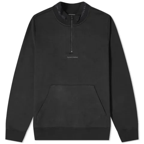 Logo Jacquard Mock Neck Sweat