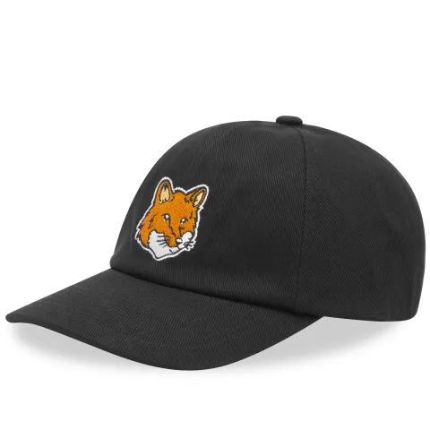 Large Fox Head Embroidery 6P Cap