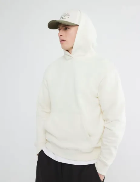 River Island Pure Cotton Hoodie Ecru