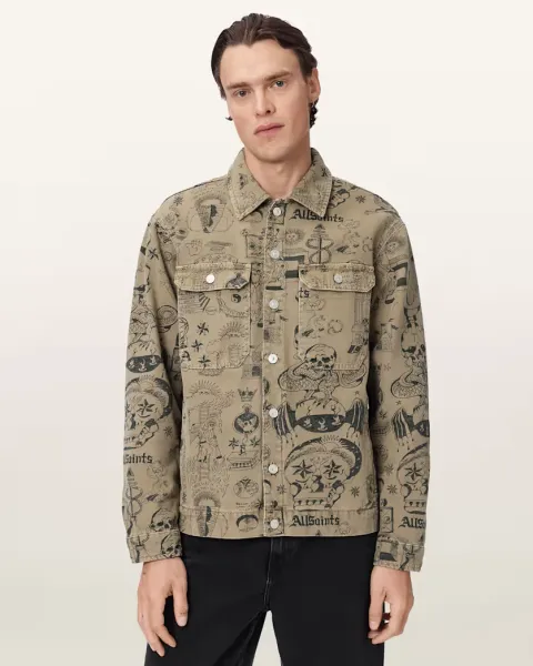 Sherb Printed Canvas Shacket